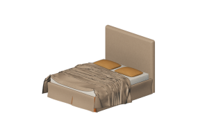 3D Betten und Nachttische - Doppelbett - Horm - Sardegna