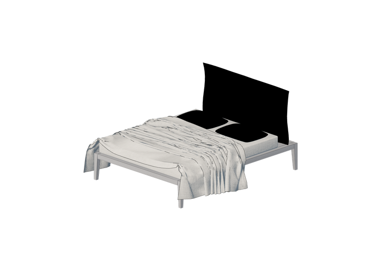 Camas y Mesitas de noche 3D - Cama matrimonial - Horm -... Camas y Mesitas de noche 3D - Cama matrimonial - Horm -...