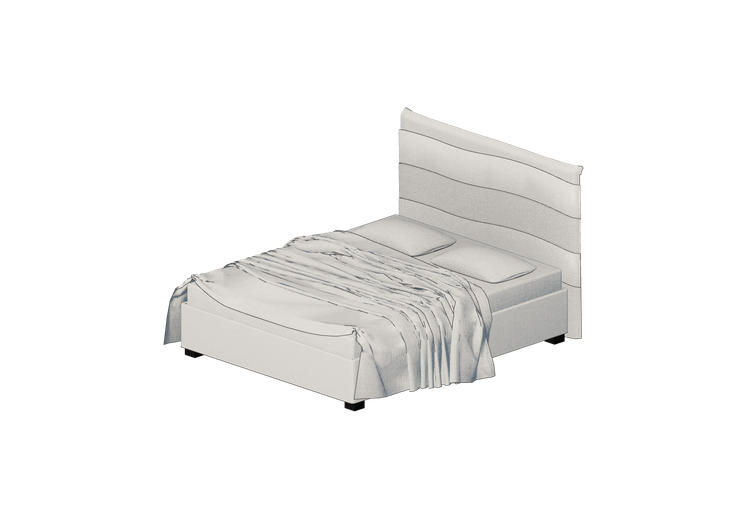 Camas y Mesitas de noche 3D - Cama matrimonial - Horm -... Camas y Mesitas de noche 3D - Cama matrimonial - Horm -...