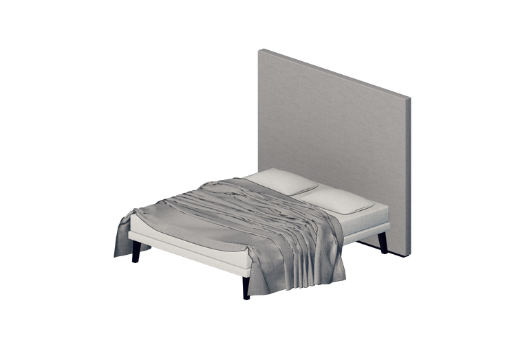 Camas y Mesitas de noche 3D - Cama matrimonial - Horm -... Camas y Mesitas de noche 3D - Cama matrimonial - Horm -...