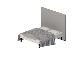3D Betten und Nachttische - Doppelbett - Horm - Ebridi High