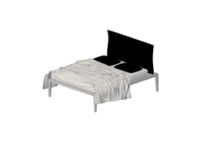 Beds and Side Cabinets 3D - Double Bed - Horm - Moheli