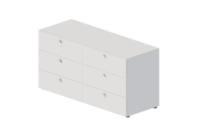 Armarios y C&oacute;modas 3D - Cajonera con seis cajones - Horm - Anish Drawer