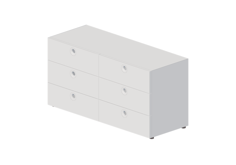 Wardrobes and Cabinets 3D - Six drawers cabinet - Horm -... Wardrobes and Cabinets 3D - Six drawers cabinet - Horm -...