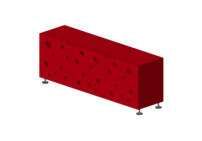 Armadi 3D - Madia in legno - Horm - Polka Dots