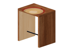 Chaises 3D - Tabouret en bois - Horm - Ripples