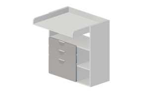 Muebles 3D - Escritorio de madera lacada - Ikea - Sm&aring;stad
