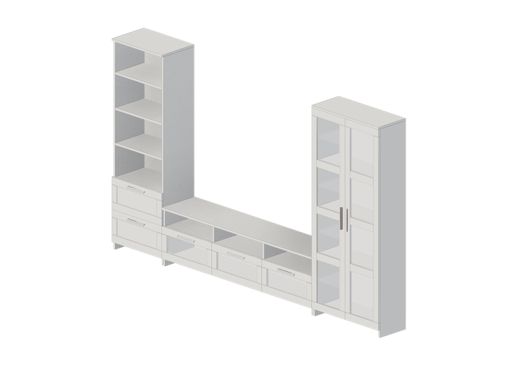 Mobili 3D - Composizione di mobili per TV - Ikea - Brimnes... Mobili 3D - Composizione di mobili per TV - Ikea - Brimnes...