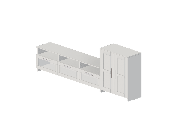 Mobili 3D - Composizione di mobili per TV - Ikea - Brimnes... Mobili 3D - Composizione di mobili per TV - Ikea - Brimnes...