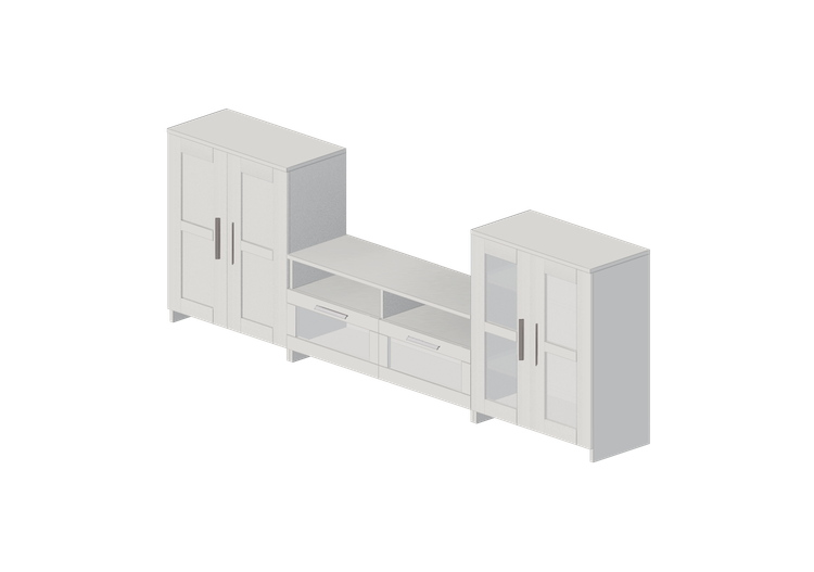 3D Furniture - Composition of TV furniture - IKEA - Brimnes... 3D Furniture - Composition of TV furniture - IKEA - Brimnes...