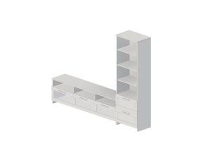 M&oacute;veis 3D - Combina&ccedil;&atilde;o m&oacute;vel TV - Ikea - Brimnes