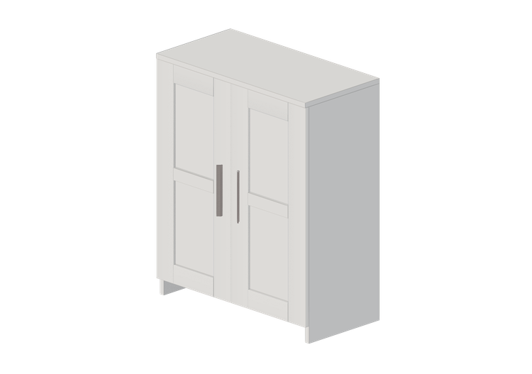Móveis 3D - Móvel de madeira envernizada - Ikea - Brimnes -... Móveis 3D - Móvel de madeira envernizada - Ikea - Brimnes -...