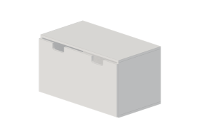 M&oacute;veis 3D - Banco com arruma&ccedil;&atilde;o de madeira envernizada - Ikea - Stuva