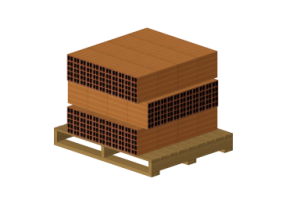 Hohlziegel auf Pallet