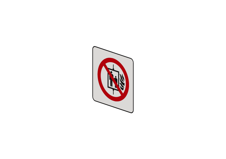 Prohibido el uso del ascensor en caso de incendio - P020 -... Prohibido el uso del ascensor en caso de incendio - P020 -...