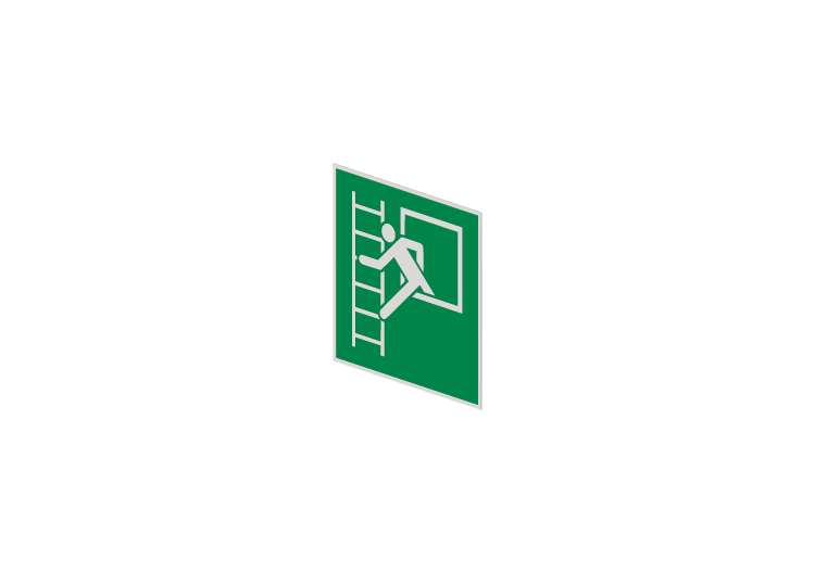 Ventana de emergencia con escalera de emergencia - E016 -... Ventana de emergencia con escalera de emergencia - E016 -...