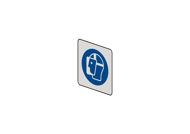 Visière de protection obligatoire - M013 - ACCA software Visière de protection obligatoire - M013 - ACCA software