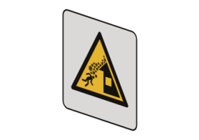 Pericolo caduta valanga dal tetto – W040