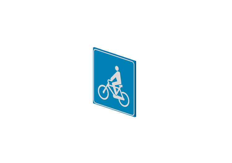 Cycle route ahead warning - ACCA software Cycle route ahead warning - ACCA software