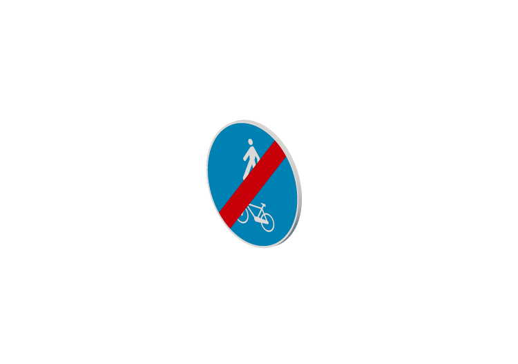 Fim do trânsito de pedestres e do caminho de bicicleta -... Fim do trânsito de pedestres e do caminho de bicicleta -...