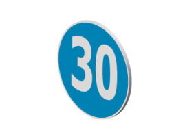 Minimum speed limit 30 Km/h