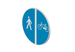 Pista ciclabile accanto al marciapiede