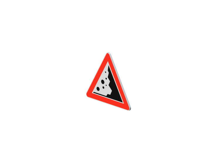 Risk of falling or fallen rocks from right - ACCA software Risk of falling or fallen rocks from right - ACCA software