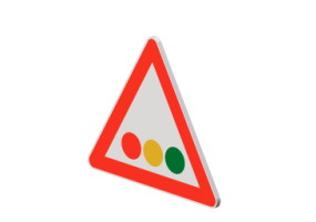 Verkehrsampel mit horizontalen Signalen