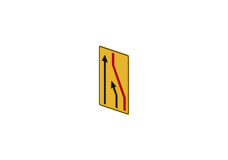 Señal reducción de carril (por la derecha) – 411/a - ACCA... Señal reducción de carril (por la derecha) – 411/a - ACCA...