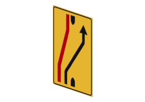 Se&ntilde;al de desvio de carril 412/b