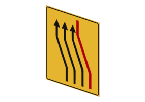 Return to the carriageway signal 412/f