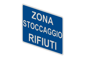 Zona stoccaggio rifiuti.