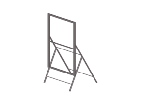 Cavalletti porta segnali 90x135cm.