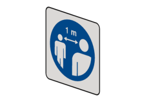 Mantenha a dist&acirc;ncia m&iacute;nima de 1 metro