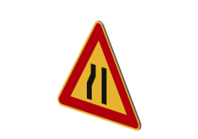 Asymmetrische Stra&szlig;enverengung auf der linken Seite - 385