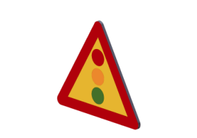 Traffic light with vertical disks - 404
