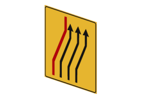 Sinal de faixas fechadas &ndash; 411/e