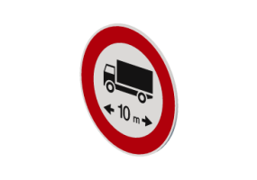 Transit prohibited for vehicles or vehicle complexes with a length exceeding 10 meters - 67
