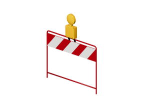 Barriera di recinzione con lampeggiante