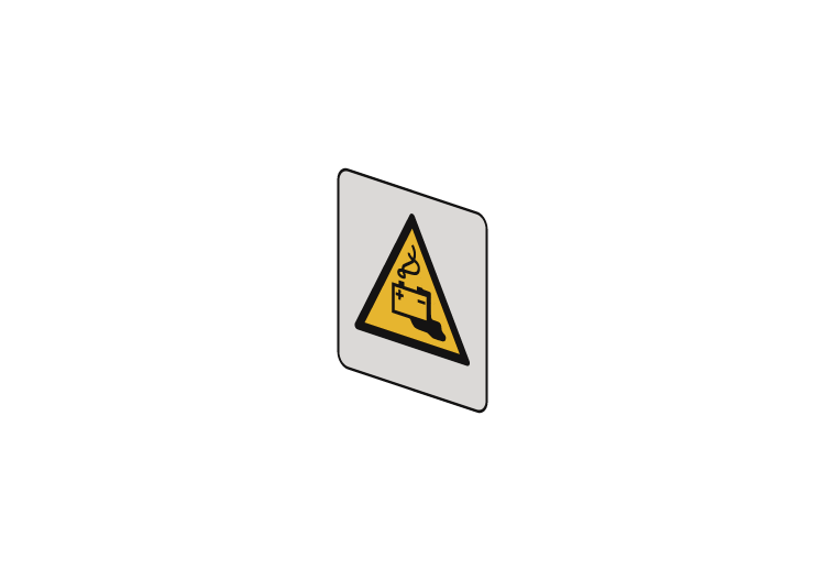 Danger; charge de la batterie en cours - W026 - ACCA... Danger; charge de la batterie en cours - W026 - ACCA...