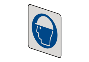 Casque de protection obligatoire - M014