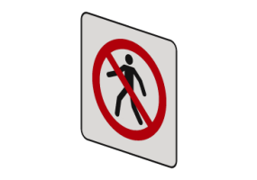 Für Füßgänger verboten - P004
