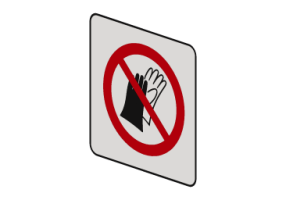 Benutzen von Handschuhen verboten - P028