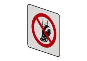 Do not wear shoes with studded soles - P035