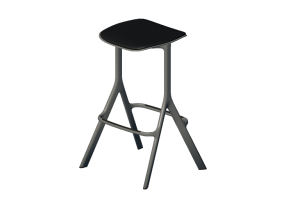 3D Chairs - Stool with upholstered seat - Allermuir - Axyl - AXL04U