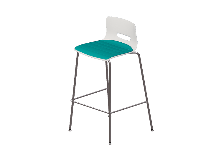 3D Chairs - Stool with upholstered seat - Allermuir -... 3D Chairs - Stool with upholstered seat - Allermuir -...