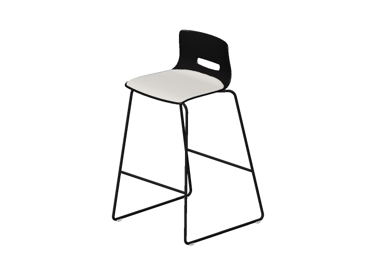 Chaises 3D - Tabouret avec assise rembourrée - Allermuir -... Chaises 3D - Tabouret avec assise rembourrée - Allermuir -...