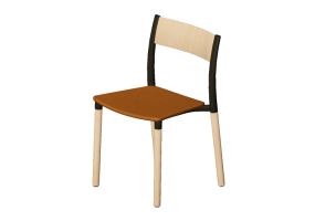 Cadeiras 3D - Cadeira com assento estofado - Allermuir - Folk - FLK101U1
