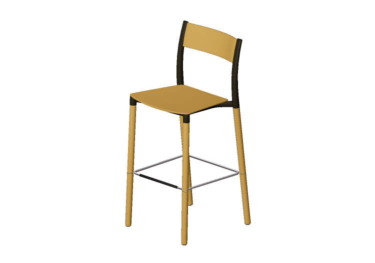 Sillas 3D - Taburete con asiento acolchado - Allermuir -... Sillas 3D - Taburete con asiento acolchado - Allermuir -...