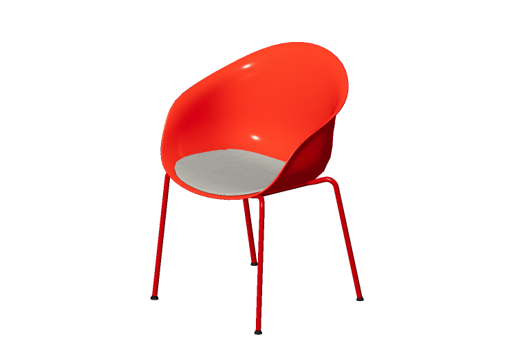 Sedie 3D - Sedia con seduta imbottita - Allermuir - Kin -... Sedie 3D - Sedia con seduta imbottita - Allermuir - Kin -...